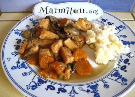 Blanquette de seiche aux champignons frais