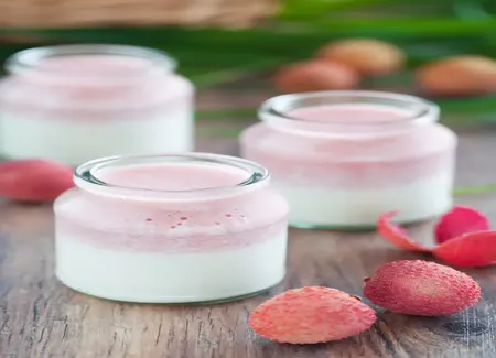 Panna cotta mousse de litchi