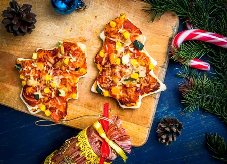 Mini pizza sapin