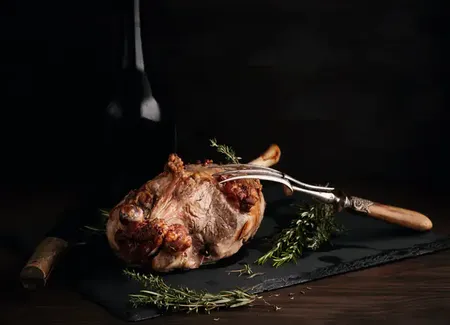 Souris d'agneau au miel et au thym au cooking chef