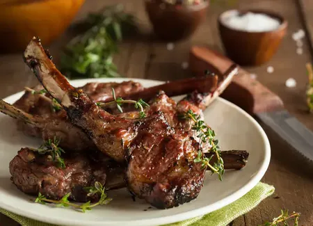 Souris d'agneau au miel et au thym au thermomix