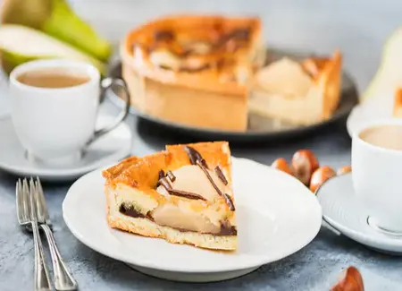 Tarte poire et chocolat au cooking chef