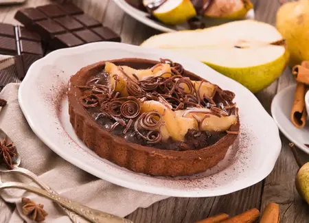 Tarte poire et chocolat au monsieur cuisine