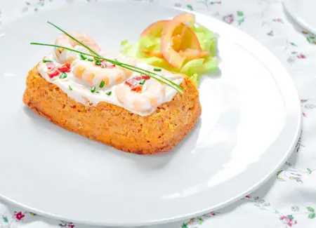 Flan au crabe sauce ciboulette au thermomix