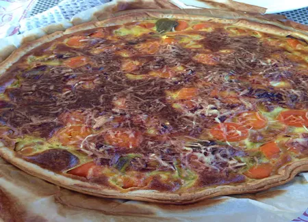 Quiche tomate mozza facile et rapide