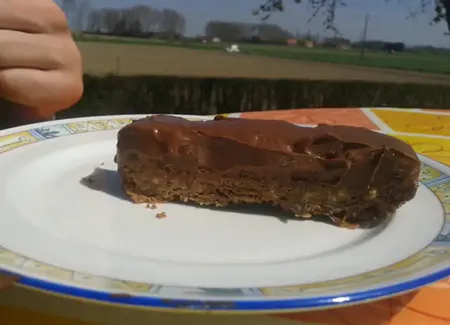 Feuilleté praliné recouvert de chocolat