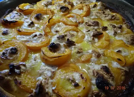 Tarte abricot-nougat