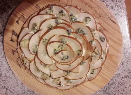 Tarte légère poire bleu