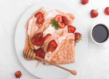 Crêpes à la fraise