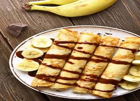 Crêpe banane chocolat