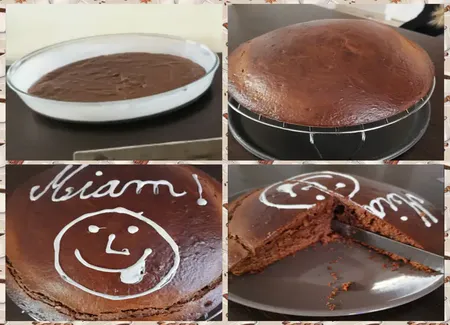 Gâteau léger au chocolat et fromage blanc