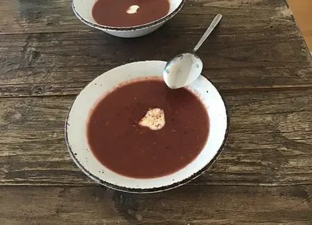 Crème de betteraves rouges