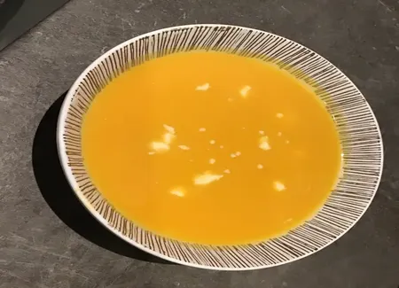 Soupe de courge au roquefort