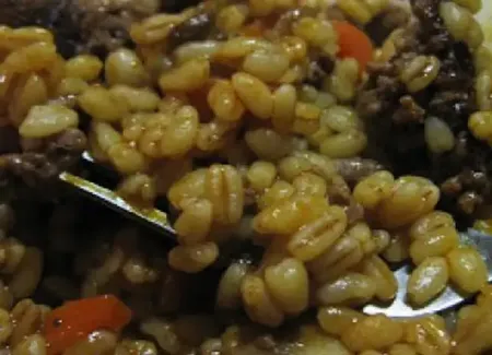 Blé au poulet et aux légumes