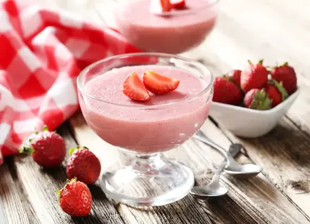 Mousse de fraises glacée