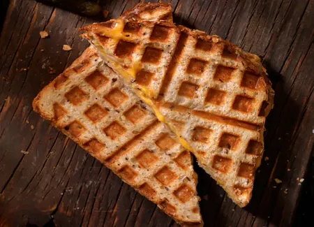 Gaufres au jambon et au gouda