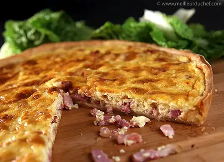 Quiche aux oignons et aux lardons crème soja