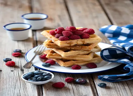 Gaufres végétariennes (sans lait, ni crème, ni beurre)