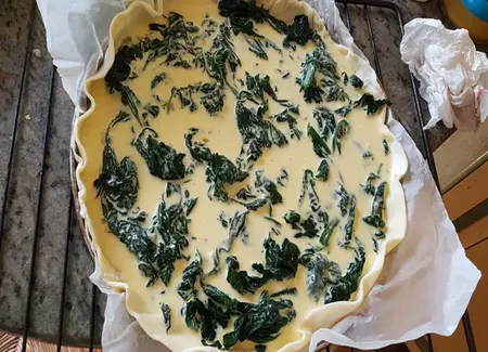 Quiche aux épinards et au roquefort
