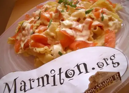 Tagliatelles de mon coeur (saumon fumé et rocamadour)