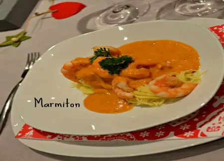 Scampis à la bisque