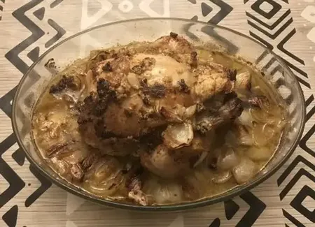 Poulet rôti au boursin au poivre