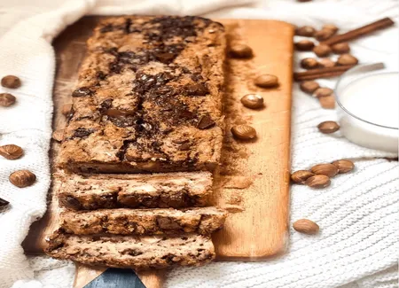 Banana bread au chocolat et aux flocons d'avoine