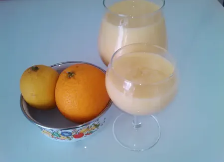 Crème mousseuse à l'orange et au citron