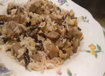 Porc au miel et champignons noirs