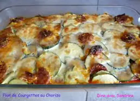 Flan courgette chorizo