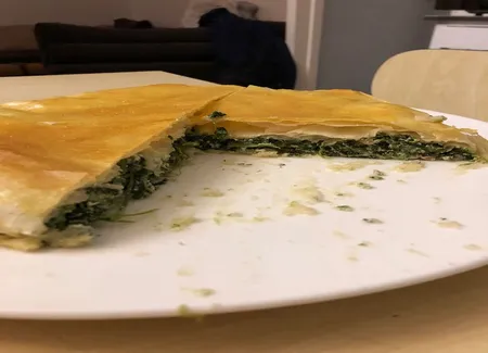 Tourte epinards ricotta en feuille de brick
