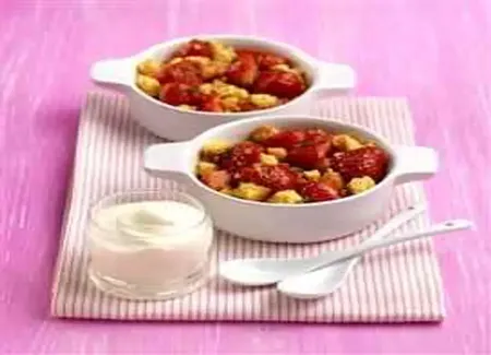 Poêlée de fraises aux palets bretons