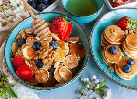 Mini pancakes à la vanille
