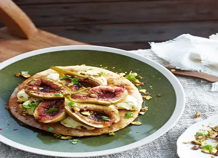 Pizza aux figues et mascarponne