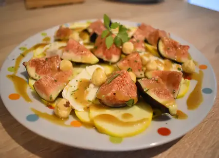 Salade de courgette jaune et figue