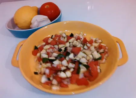Salade de courgettes et tomates