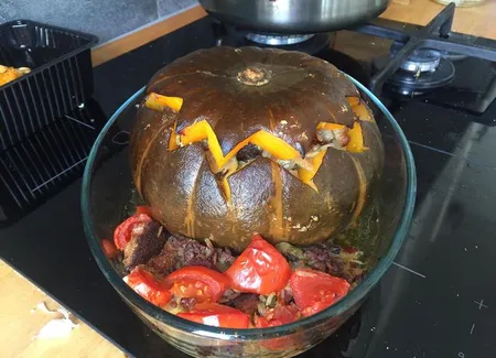 Citrouille farcie à la viande