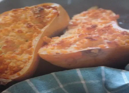 Courge butternut gratinée au parmesan