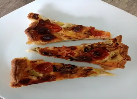 Tarte légère tomates et courgettes