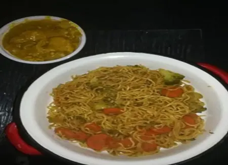 Nouilles sautées brocolis et carottes