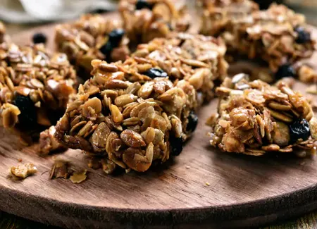 Barres de céréales sans caramel