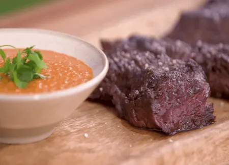 Onglet de bœuf sauce satay par laurent mariotte