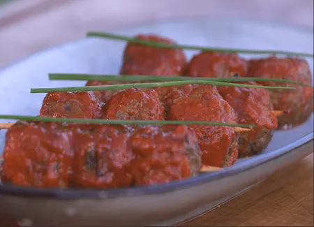 Boulettes de boeuf en brochette par laurent mariotte
