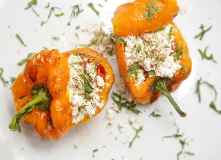 Poivrons farcis au barbecue