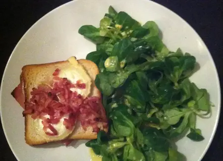 Croque-monsieur au chèvre et lardons
