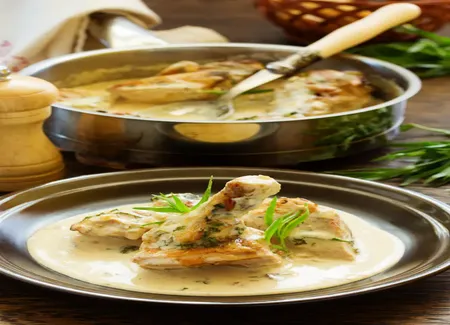 Poulet à l'estragon (pommes de terre & poireaux)