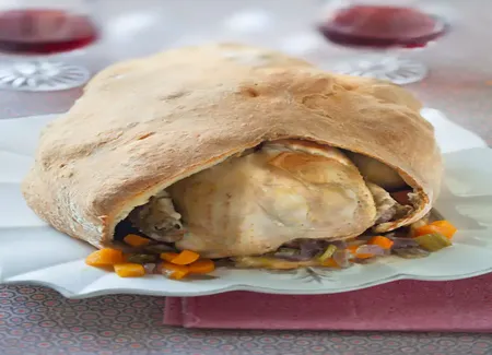 Volaille en croûte de pain