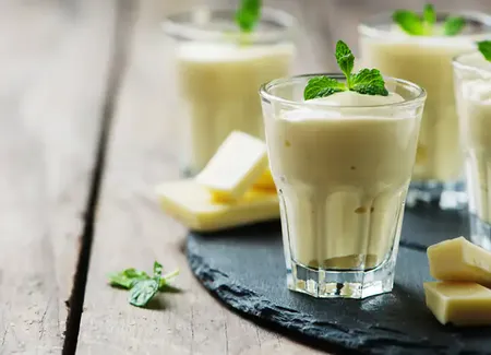 Mousse au chocolat blanc fondante