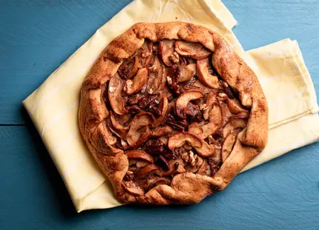 Tarte aux pommes et aux noix de pécan