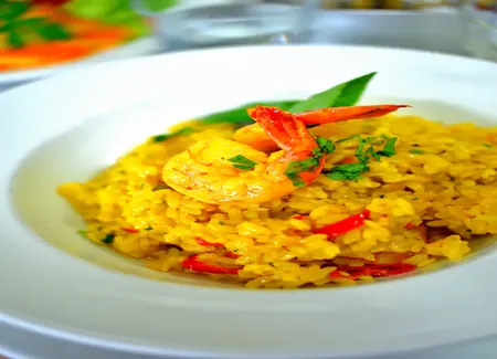 Risotto gambas et encornets
